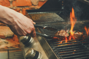 Steak auf dem Gasgrill